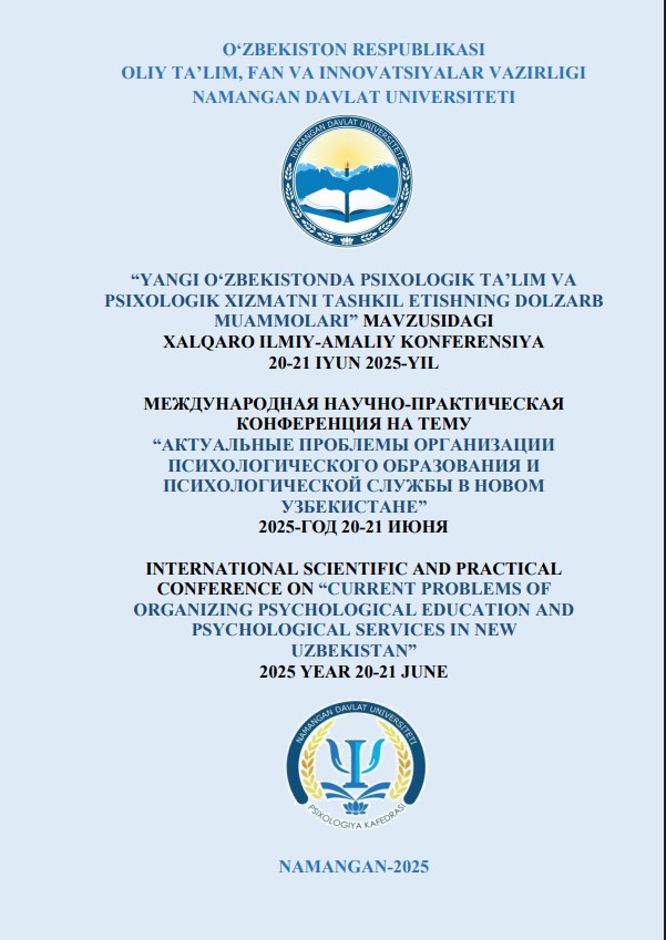 “YANGI O‘ZBEKISTONDA PSIXOLOGIK TA’LIM VA PSIXOLOGIK XIZMATNI TASHKIL ETISHNING DOLZARB MUAMMOLARI” MAVZUSIDAGI XALQARO ILMIY-AMALIY KONFERENSIYA 20-21 IYUN